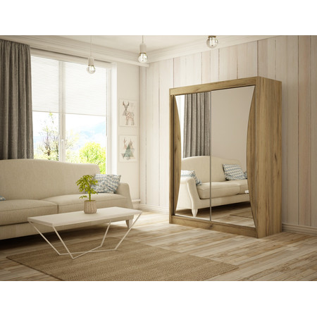 Twin Gardróbszekrény - 120 cm Kézműves tölgy Furniture