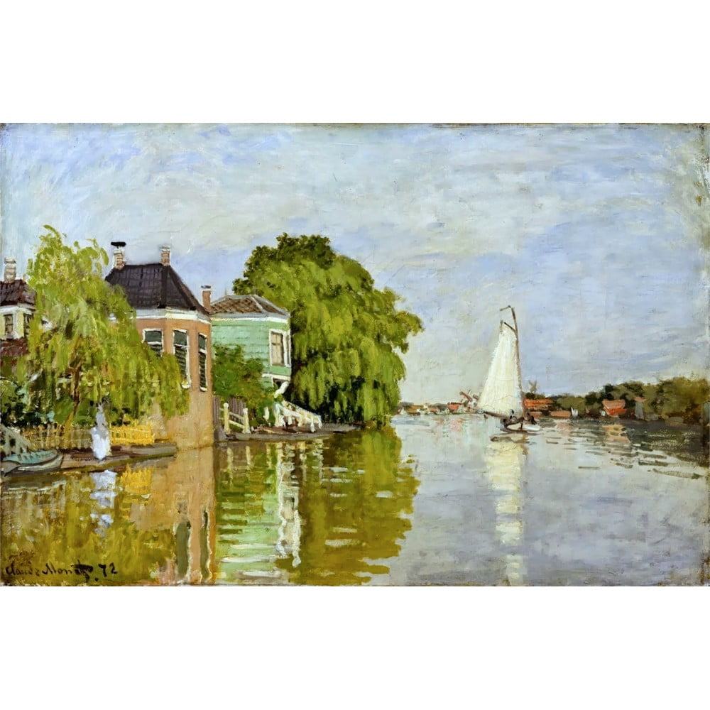 Claude Monet - Houses on the Achterzaan kép másolat