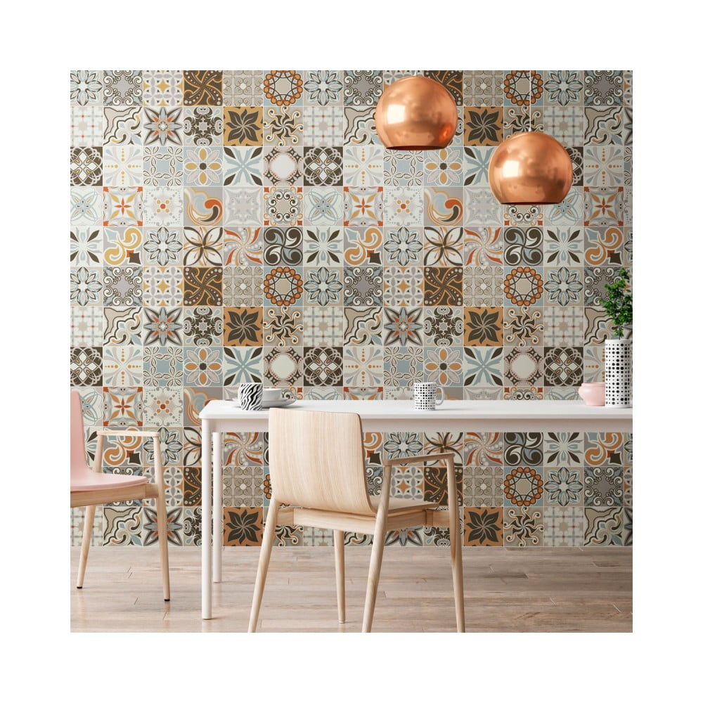 Wall Decal Cement Tiles Bali 30 db-os falmatrica szett